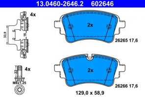ATE 13.0460-2646.2 - Brzdové platničky -