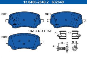 ATE 13.0460-2649.2 - Brzdové platničky -