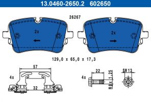 ATE 13.0460-2650.2 - Brzdové platničky -