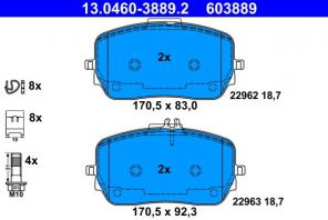 ATE 13.0460-3889.2 - Brzdové platničky -