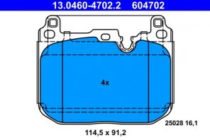 ATE 13.0460-4702.2 - Brzdové platničky -