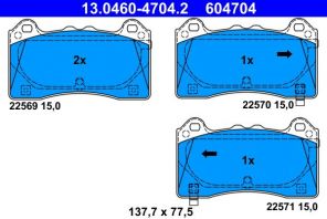 ATE 13.0460-4704.2 - Brzdové platničky -