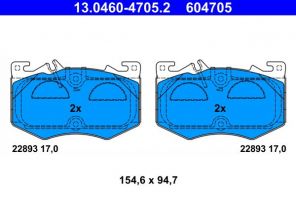 ATE 13.0460-4705.2 - Brzdové platničky -