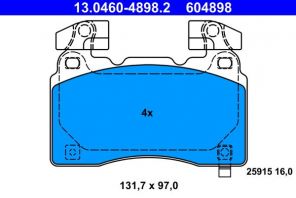 ATE 13.0460-4898.2 - Brzdové platničky -