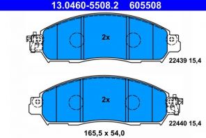 ATE 13.0460-5508.2 - Brzdové platničky -