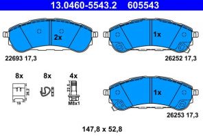 ATE 13.0460-5543.2 - Brzdové platničky -