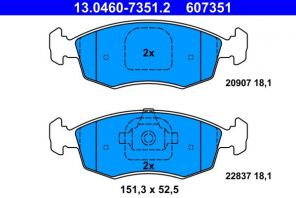 ATE 13.0460-7351.2 - Brzdové platničky -