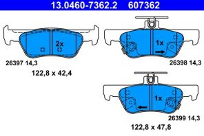 ATE 13.0460-7362.2 - Brzdové platničky -