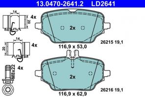 ATE 13.0470-2641.2 - Brzdové platničky -