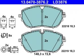 ATE 13.0470-3876.2 - Brzdové platničky -