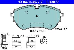 ATE 13.0470-3877.2 - Brzdové platničky -