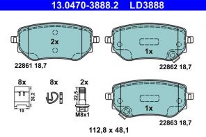 ATE 13.0470-3888.2 - Brzdové platničky -