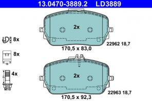 ATE 13.0470-3889.2 - Brzdové platničky -