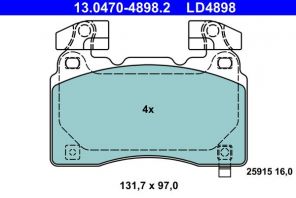 ATE 13.0470-4898.2 - Brzdové platničky -