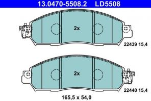 ATE 13.0470-5508.2 - Brzdové platničky -