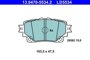 ATE 13.0470-5534.2 - Brzdové platničky -