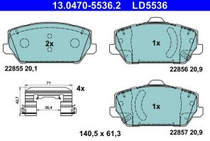 ATE 13.0470-5536.2 - Brzdové platničky -