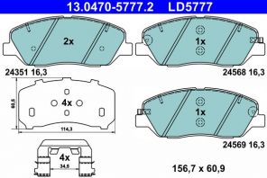 ATE 13.0470-5777.2 - Brzdové platničky -