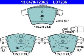 ATE 13.0470-7236.2 - Brzdové platničky -