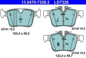 ATE 13.0470-7326.2 - Brzdové platničky -