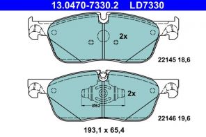 ATE 13.0470-7330.2 - Brzdové platničky -