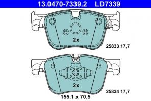 ATE 13.0470-7339.2 - Brzdové platničky -
