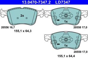 ATE 13.0470-7347.2 - Brzdové platničky -