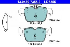 ATE 13.0470-7355.2 - Brzdové platničky -
