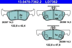 ATE 13.0470-7362.2 - Brzdové platničky -