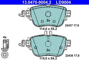 ATE 13.0470-9004.2 - Brzdové platničky -