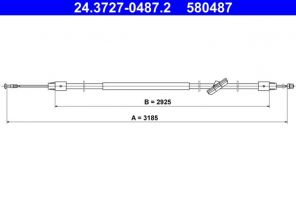 ATE 24.3727-0487.2 - Brzdové lano -