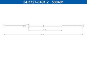 ATE 24.3727-0491.2 - Brzdové lano -