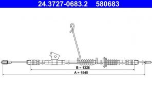ATE 24.3727-0683.2 - Brzdové lano -