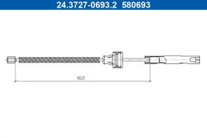 ATE 24.3727-0693.2 - Brzdové lano -