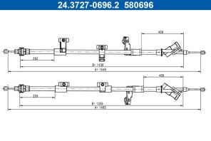 ATE 24.3727-0696.2 - Brzdové lano -