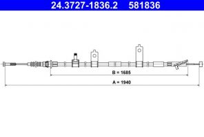 ATE 24.3727-1836.2 - Brzdové lano -