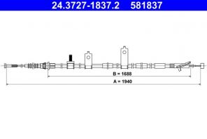 ATE 24.3727-1837.2 - Brzdové lano -