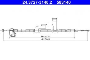 ATE 24.3727-3140.2 - Brzdové lano -