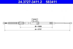 ATE 24.3727-3411.2 - Brzdové lano -