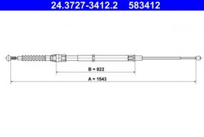 ATE 24.3727-3412.2 - Brzdové lano -
