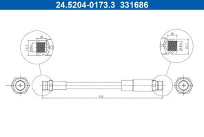 ATE 24.5204-0173.3 - Brzdová hadica -