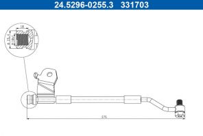 ATE 24.5296-0255.3 - Brzdová hadica -
