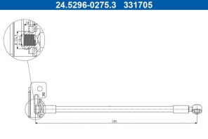 ATE 24.5296-0275.3 - Brzdová hadica -