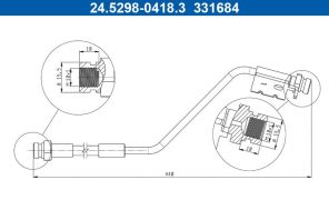 ATE 24.5298-0418.3 - Brzdová hadica -
