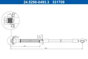 ATE 24.5298-0493.3 - Brzdová hadica -