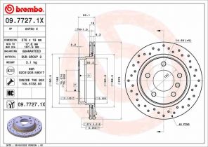 Brembo 09.7727.1X - Brzdový kotúč -