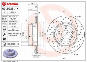 Brembo 09.9925.1X - Brzdový kotúč