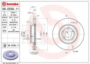 Brembo 09.E530.11 - Brzdový kotúč