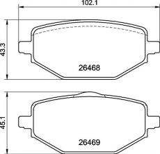 Brembo P 68 076 - Brzdové platničky -
