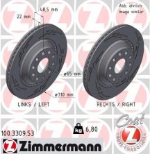Zimmermann 100.3309.53 - Brzdový kotúč -